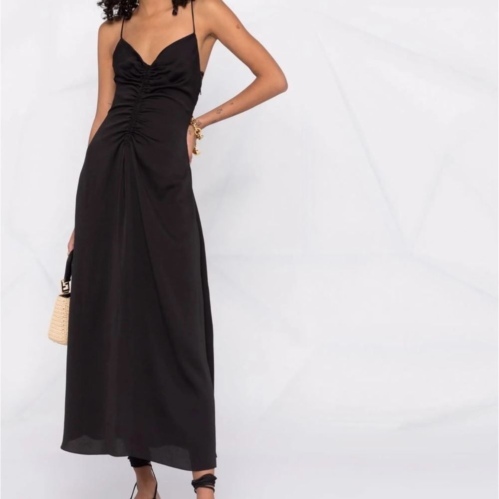 Sandro Ruched Sleeveless Midi Dress - Size 36
